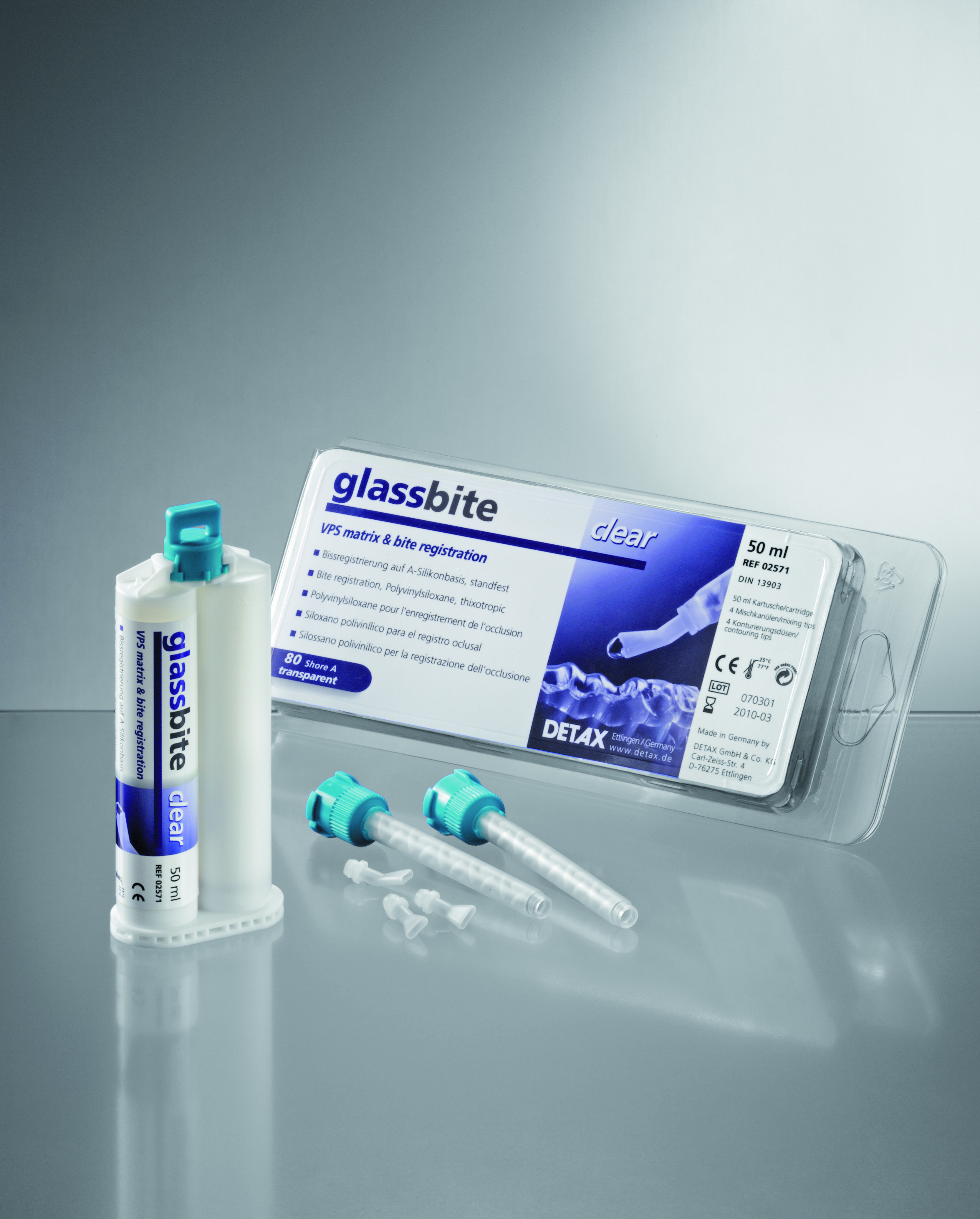 Glassbite - материал для регистрации прикуса на основе А-силикона средней вязкости